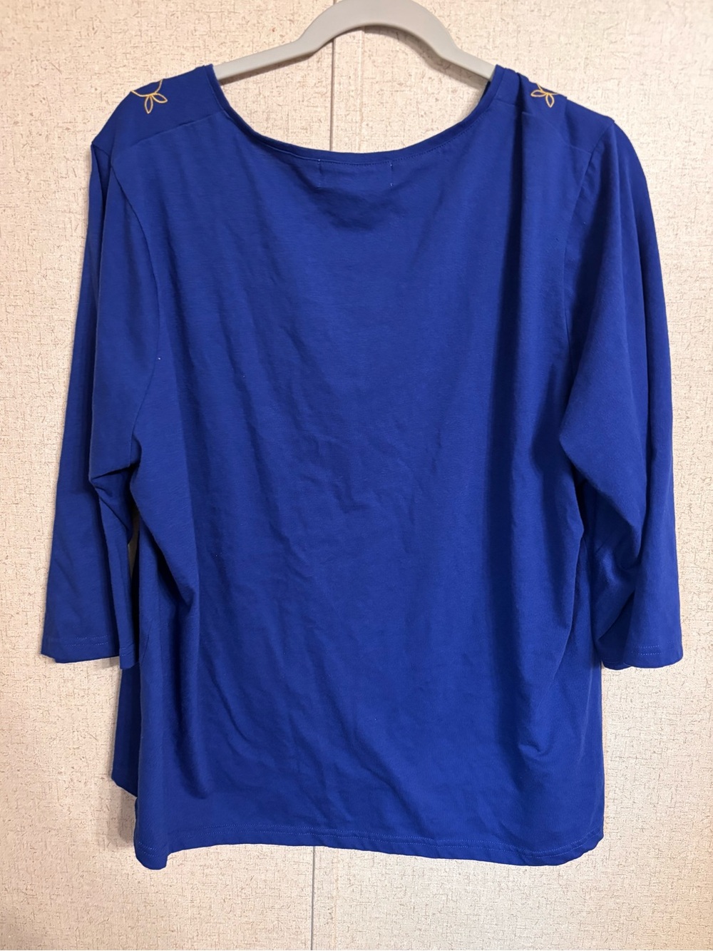 Women's Royal Blue Boatneck Top - Classic 3/4 Sleeve LP - Picture 2 of 3